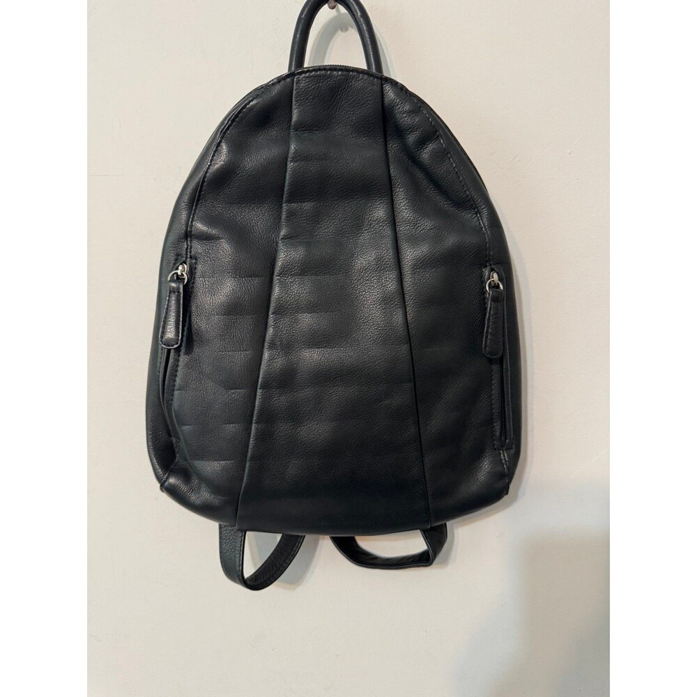 OSGOODE MARLEY TEARDROP MULTI ZIP LEATHER BACKPACK  BLACK nwot